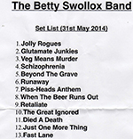 The Betty Swollox Band - The Harp Restrung, Folkestone, Kent 31.5.14
